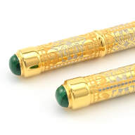 Подарочная шариковая ручка с малахитом AZRK-3330234 - Подарочная шариковая ручка с малахитом AZRK-3330234