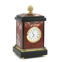 Часы настольные из яшмы и долерита AZRK-3301-293rb