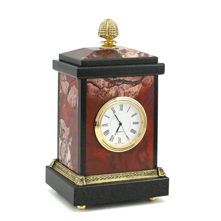 Часы настольные из яшмы и долерита AZRK-3301-293rb