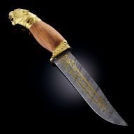 Нож подарочный в цельнометаллических ножнах ВОЛК AZRV55306 - Нож подарочный в цельнометаллических ножнах ВОЛК AZRV55306