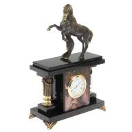 Часы КОНЬ С ПОПОНОЙ из яшмы AZY-129276 - Часы КОНЬ С ПОПОНОЙ из яшмы AZY-129276