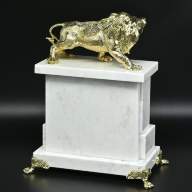 Часы каминные из лазурита и мрамора ЛЕВ 037rk.3740238 - Часы каминные из лазурита и мрамора ЛЕВ 037rk.3740238