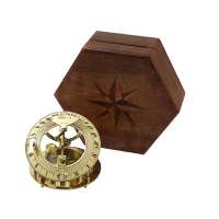 Морской компас в деревянном футляре NA-16033