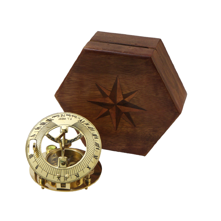 Морской компас в деревянном футляре NA-16033