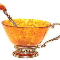 Чашка чайная из янтаря АЖУР LP-3602 - Чашка чайная из янтаря АЖУР LP-3602