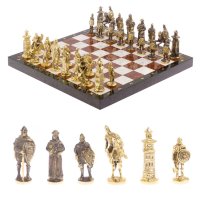 Шахматы подарочные из мрамора и лемезита БОГАТЫРИ AZY-126131