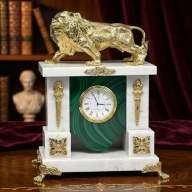 Часы каминные из мрамора и малахита ЛЕВ 037rk.3200537 - Часы каминные из мрамора и малахита ЛЕВ 037rk.3200537