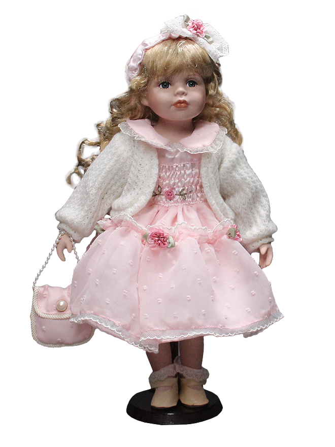 Кукла фарфоровая на подставке YF-18613