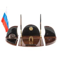 Письменный набор из обсидиана ОВАЛЬНЫЙ AZY-122375