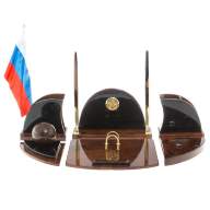 Письменный набор из обсидиана ОВАЛЬНЫЙ AZY-122375 - Письменный набор из обсидиана ОВАЛЬНЫЙ AZY-122375