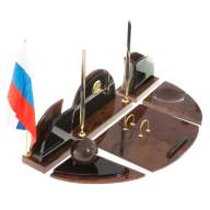 Письменный набор из обсидиана ОВАЛЬНЫЙ AZY-122375 - Письменный набор из обсидиана ОВАЛЬНЫЙ AZY-122375