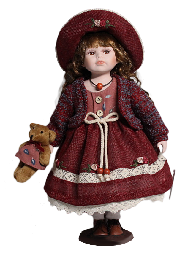 Кукла фарфоровая на подставке YF-161214