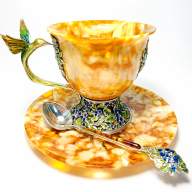 Чашка чайная из янтаря КОЛИБРИ AZJ/4201/L - Чашка чайная из янтаря КОЛИБРИ AZJ/4201/L