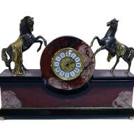 Часы каминные из яшмы КОНИ AZR-3301201 - Часы каминные из яшмы КОНИ AZR-3301201