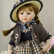 Кукла фарфоровая на подставке YF-12301 - Кукла фарфоровая на подставке YF-12301