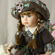 Кукла фарфоровая на подставке YF-12302 - Кукла фарфоровая на подставке YF-12302
