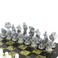 Шахматы подарочные из камня РУССКИЕ СКАЗКИ AZY-122804   - Шахматы подарочные из камня РУССКИЕ СКАЗКИ AZY-122804  