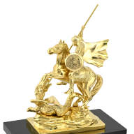 Часы каминные из лазурита и бронзы ГЕОРГИЙ ПОБЕДОНОСЕЦ 037rk.3740239st - Часы каминные из лазурита и бронзы ГЕОРГИЙ ПОБЕДОНОСЕЦ 037rk.3740239st