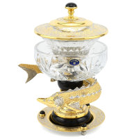 Икорница подарочная ОСЕТР с чашей для льда на обсидиане 0723330-315