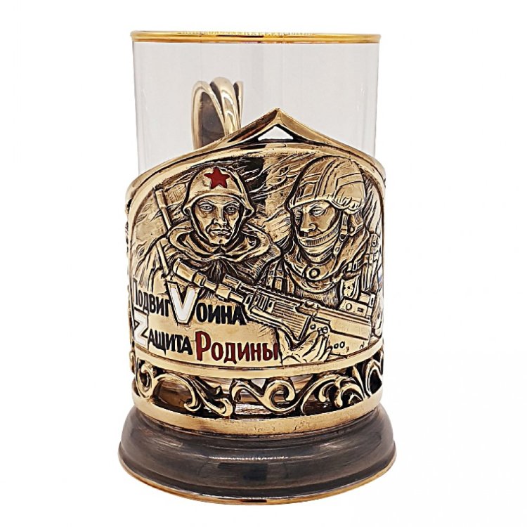 Подстаканник подарочный ПОДВИГ VОИНА 061.L1142/4