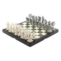 Шахматы подарочные из камня РУССКИЕ СКАЗКИ-6 AZY-9298