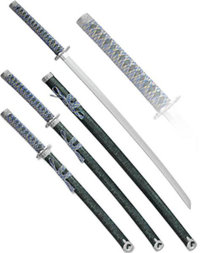 Набор самурайских мечей (вакидзаси, катана, танто) D-50015