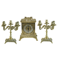 Часы каминные ЛАРЕЦ и 2 канделябра на 5 свечей AL-82-108-B