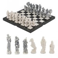 Шахматы подарочные из камня РУССКИЕ СКАЗКИ AZY-8054