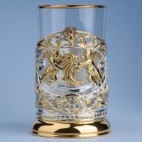 Подстаканник подарочный ИЗОБИЛИЕ(золочение, серебрение) 061.L51G