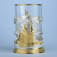 Подстаканник РОССИЙСКАЯ ГЛУБИНКА (Золочение, серебрение) 061.L52G