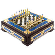 Шахматы подарочные из лазурита ЦАРСКИЕ AZY-120665 - Шахматы подарочные из лазурита ЦАРСКИЕ AZY-120665