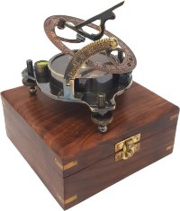 Морской компас в деревянном футляре NA-1641-B
