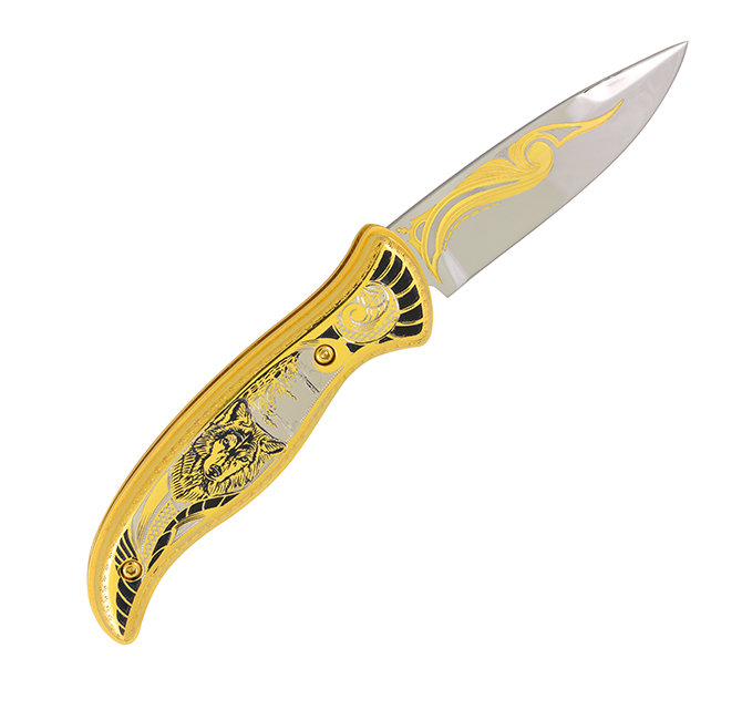 Складной подарочный нож СЕРЫЙ AZS029.1-70