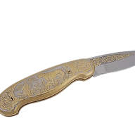 Складной нож подарочный СОБАКА С УТКОЙ AZS029.2М-23 - Складной нож подарочный СОБАКА С УТКОЙ AZS029.2М-23